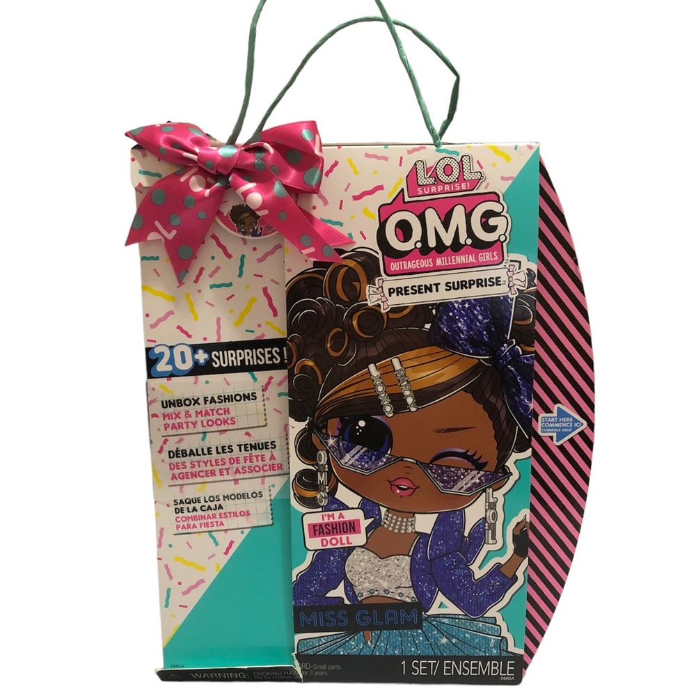LOL Surprise! OMG Present Surprise Miss Glam Fashion Doll 20 Surprises NEW